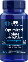 Load image into Gallery viewer, Optimized Folate (l-methylfolate) 1700 mcg - 100 tabs