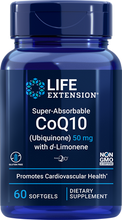 Load image into Gallery viewer, Super-Absorbable CoQ10 (Ubiquinone) with d-Limonene, 50 mg, 60 softgels - HENDRIKS SCIENTIFIC