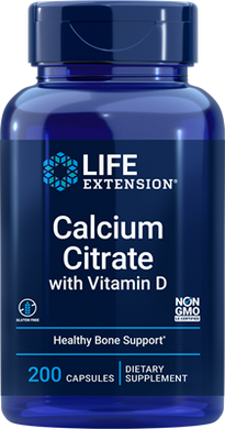 Calcium Citrate with Vitamin D, 200 capsules - HENDRIKS SCIENTIFIC