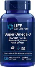 Load image into Gallery viewer, Super Omega-3 EPA-DHA Fish Oil, Sesame Lignans & Olive Extract (Enteric Coated), 120 enteric-coated softgels - HENDRIKS SCIENTIFIC
