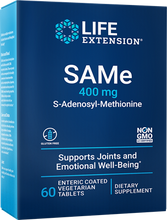 Load image into Gallery viewer, SAMe, 400 mg, 60 enteric-coated vegetarian tablet - HENDRIKS SCIENTIFIC