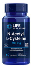 Load image into Gallery viewer, N-Acetyl-L-Cysteine, 600 mg, 60 capsules - HENDRIKS SCIENTIFIC