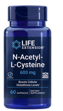 Load image into Gallery viewer, N-Acetyl-L-Cysteine, 600 mg, 60 capsules - HENDRIKS SCIENTIFIC