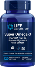 Load image into Gallery viewer, Super Omega-3 EPA-DHA Fish Oil, Sesame Lignans & Olive Extract (Enteric Coated), 120 enteric-coated softgels - HENDRIKS SCIENTIFIC