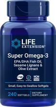 Load image into Gallery viewer, Super Omega-3 EPA-DHA Fish Oil, Sesame Lignans & Olive Extract, 240 easy-to-swallow softgels - HENDRIKS SCIENTIFIC