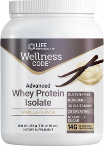 Wellness Code® Advanced Whey Protein Isolate (Vanilla), 454 grams - HENDRIKS SCIENTIFIC