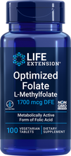 Load image into Gallery viewer, Optimized Folate (l-methylfolate) 1700 mcg - 100 tabs
