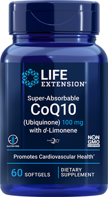 Super-Absorbable CoQ10 (Ubiquinone) with d-Limonene, 100 mg, 60 softgels - HENDRIKS SCIENTIFIC