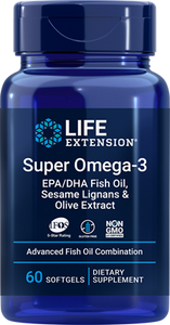Super Omega-3 EPA-DHA Fish Oil, Sesame Lignans & Olive Extract, 60 softgels - HENDRIKS SCIENTIFIC