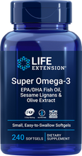 Load image into Gallery viewer, Super Omega-3 EPA-DHA Fish Oil, Sesame Lignans &amp; Olive Extract, 240 easy-to-swallow softgels - HENDRIKS SCIENTIFIC
