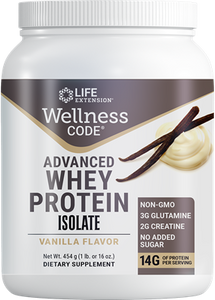 Wellness Code® Advanced Whey Protein Isolate (Vanilla), 454 grams - HENDRIKS SCIENTIFIC