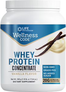 Wellness Code® Whey Protein Concentrate (Vanilla), 500 grams - HENDRIKS SCIENTIFIC