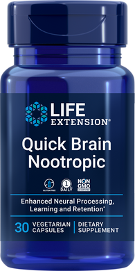 Quick Brain Nootropic, 30 vegetarian capsules - HENDRIKS SCIENTIFIC