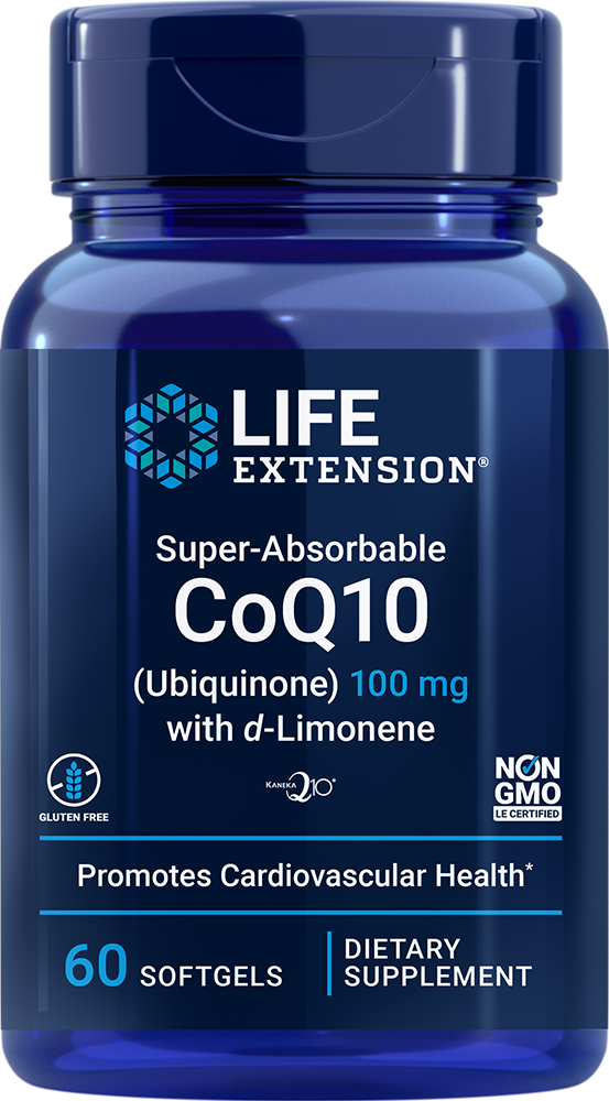 Super-Absorbable CoQ10 (Ubiquinone) with d-Limonene, 100 mg, 60 softgels - HENDRIKS SCIENTIFIC
