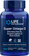 Load image into Gallery viewer, Super Omega-3 EPA-DHA Fish Oil, Sesame Lignans &amp; Olive Extract (Enteric Coated), 120 enteric-coated softgels - HENDRIKS SCIENTIFIC

