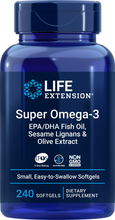 Load image into Gallery viewer, Super Omega-3 EPA-DHA Fish Oil, Sesame Lignans &amp; Olive Extract, 240 easy-to-swallow softgels - HENDRIKS SCIENTIFIC
