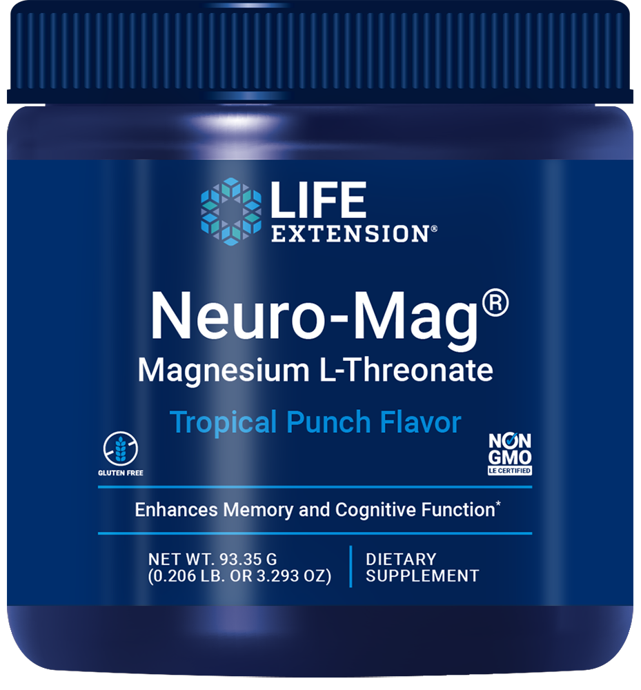 Neuro-Mag® Magnesium L-Threonate (Tropical Punch), 93.35 grams - HENDRIKS SCIENTIFIC
