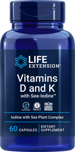 Vitamins D and K with Sea-Iodine™, 60 capsules - HENDRIKS SCIENTIFIC