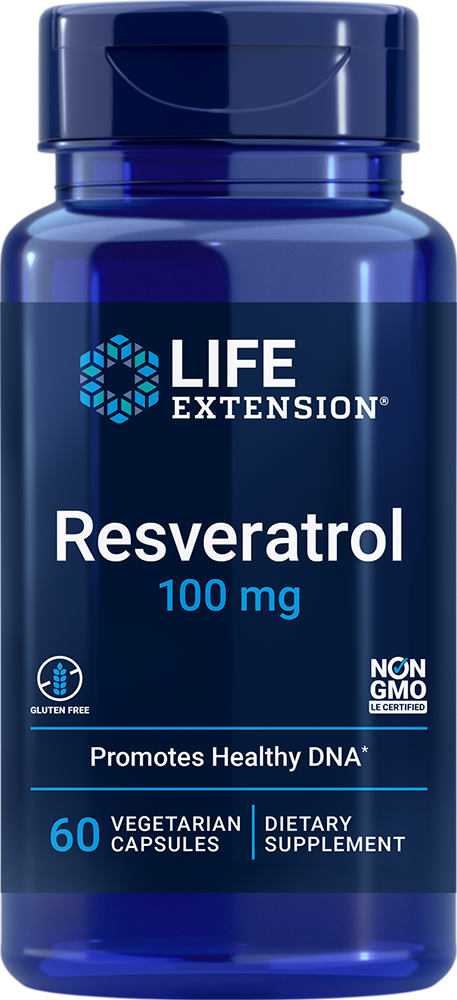 Resveratrol, 100 mg, 60 vegetarian capsules - HENDRIKS SCIENTIFIC