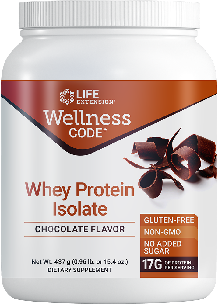 Wellness Code® Whey Protein Isolate (Chocolate), 437 grams - HENDRIKS SCIENTIFIC