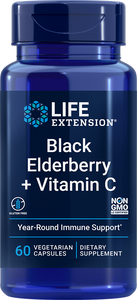Black Elderberry + Vitamin C, 60 vegetarian capsules - HENDRIKS SCIENTIFIC
