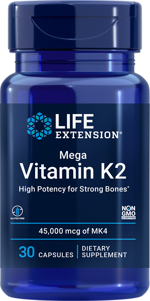 Mega Vitamin K2, 45000 mcg (45 mg), 30 capsules - HENDRIKS SCIENTIFIC